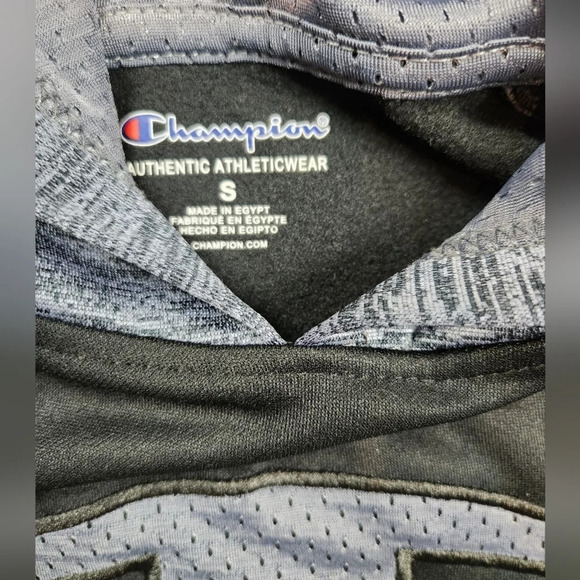 Champion Black and Gray Logo Pullover Hoodie - Picture 4 of 4